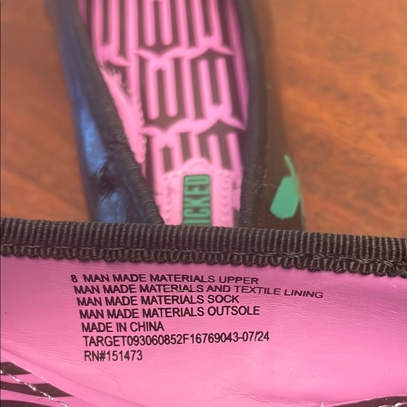 Wicked flats Girls Black and Green Bow Ballet Glitter shoe New size 8 - Picture 9 of 10